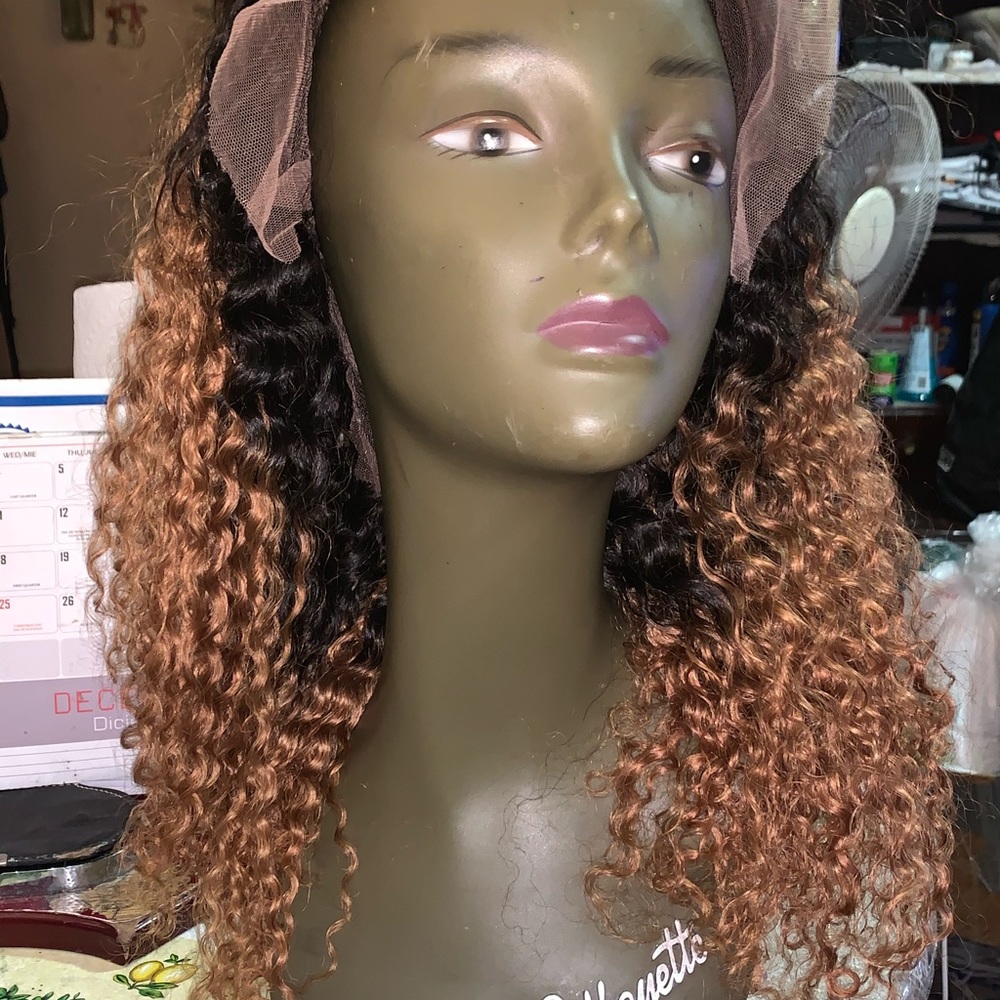 Curly Ombre Human Hair Wig